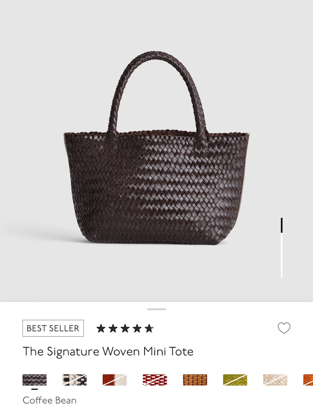 Madewell Woven Leather Tote Bag - chocolate brown - Picture 4 of 6